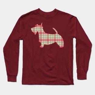 Scottish Terrier in Plaid Long Sleeve T-Shirt